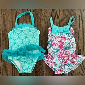 Lot of 2 shell ruffle Gymboree Bathing Suits